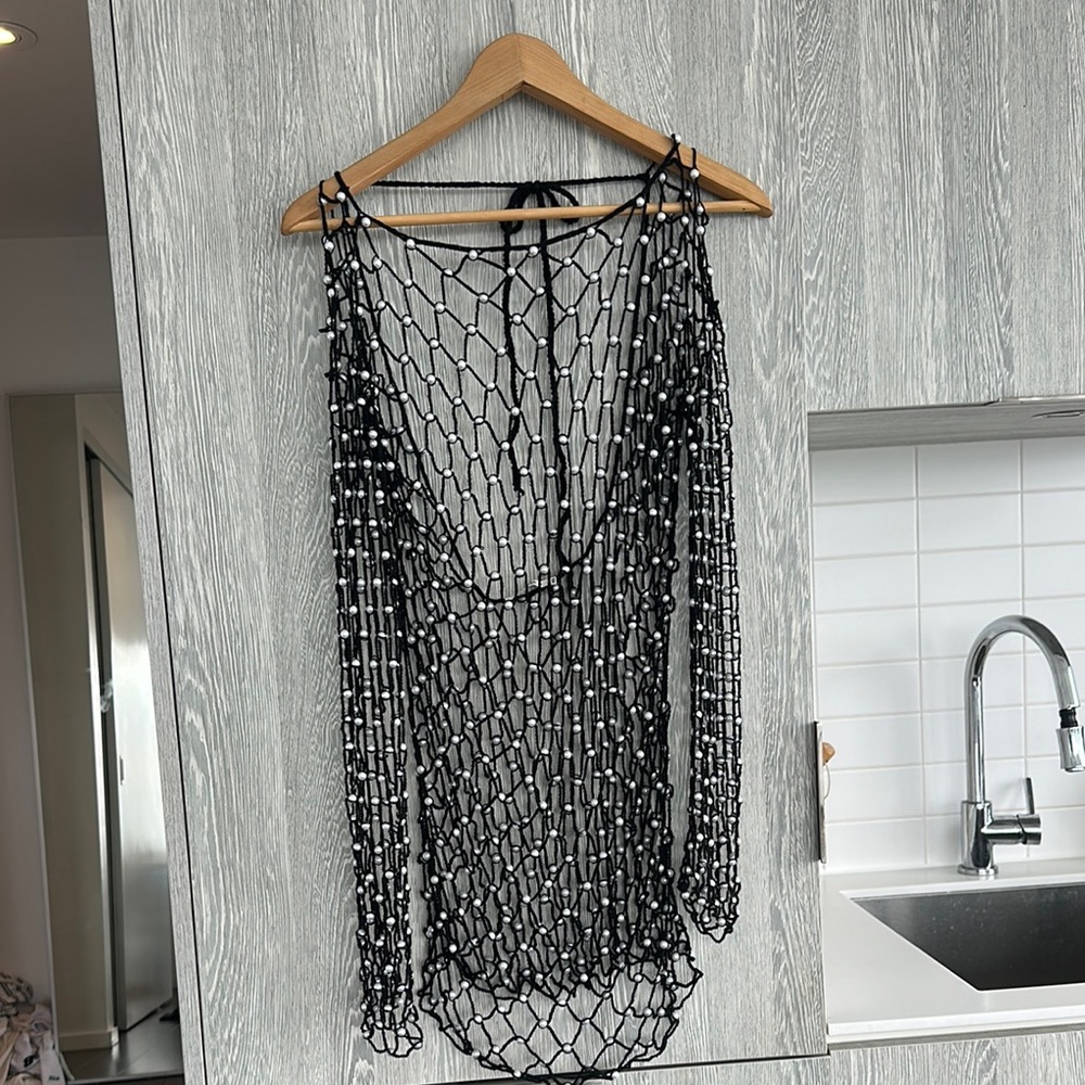 Tularosa Black Beaded Skirt